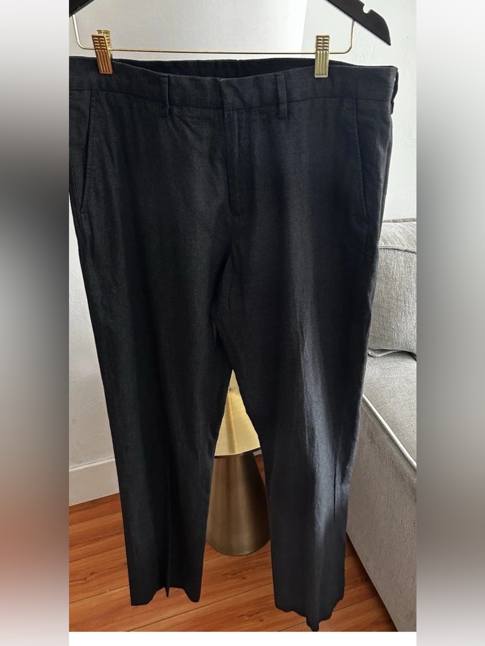 J Crew Mens 33/32  Bedford Slim Fit Pants Preppy Fall Cotton Chambray  Trousers